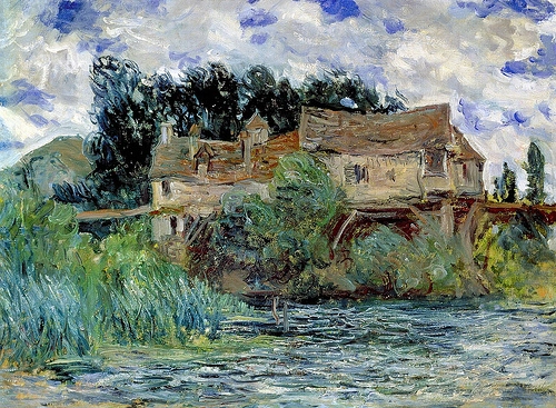 Quadro de Claude Monet do moinho de Vernon